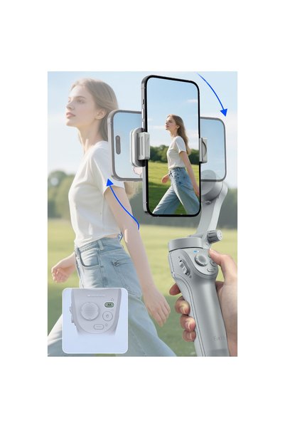 Generic Brand Gs1 Adjustable Bluetooth Selfie Gimbal - Tripod Gimbal Controlled Video Selfie Holder