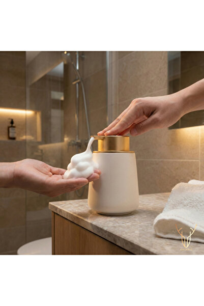 Ada Crafts White Ceramic Foam Soap Dispenser - 400 ml