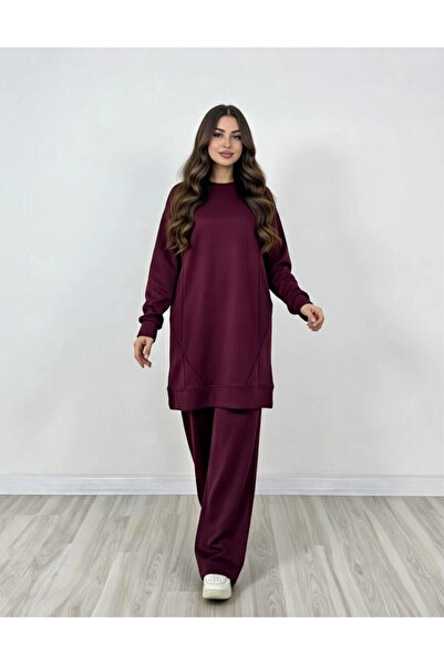 BgModa Bg Çımalı Uzun Model Modal Eşofman Takımı