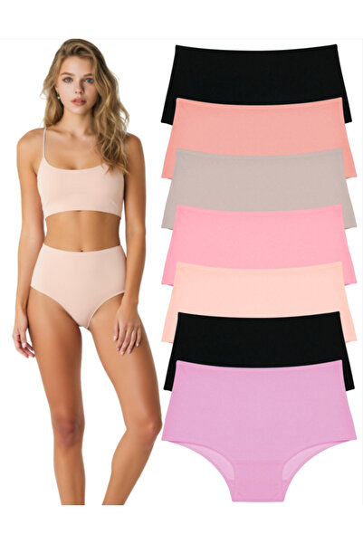 ARONA KADIN KÜLOT 7li renkli yüksek bel esnek rahat toparlayıcı kadın külot