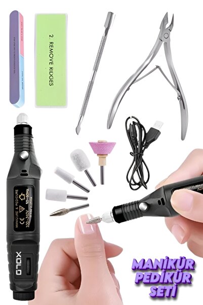xolo Elektronik Manikür Pedikür Seti 11 Parça Pens Törpü Freeze Kronk Seti
