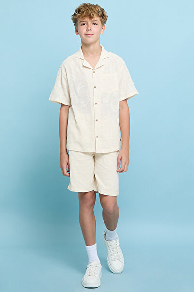 R&B Paisley Embroidered Shirt And Shorts Set