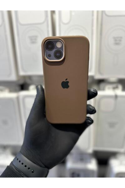 TAK Bİ KILIF iPhone 13 14 Uyumlu Logolu Premium Silikon Kılıf Kadife İç Yüzey...
