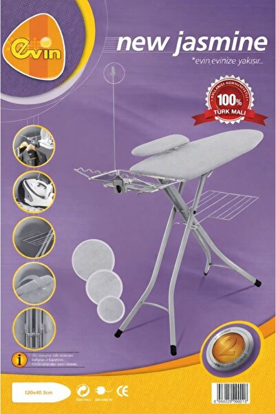 Evin Jasmine Gri Bezli Buhar Kazanlı Ütü Masası Kollu