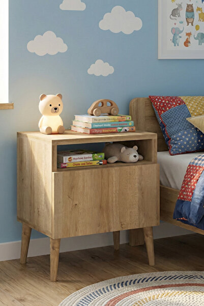 Monte Sehpa Luce Kapaklı Çocuk Odası Komodin Meşe