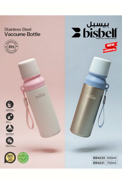 Bisbell Stainless Steel Vacuum Bottle 500ML,Thermal Insulated Water Flask,BB4220