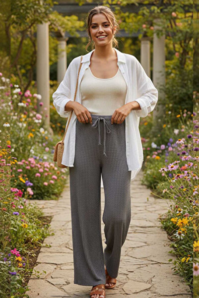 Swana Pantaloni de vară Bürümcük pentru femei - Gri