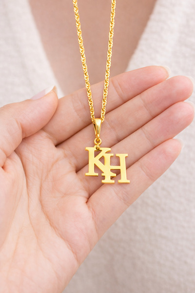 Shiny Jewellery 925 ayar Gümüş Harf Kolye 3 Renk Seçenekleri ile Kişiye Özel ...