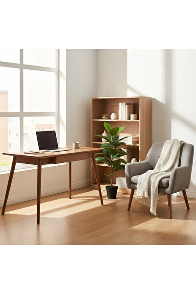 Roots Furniture نباتات مطاطية صناعية 55 سم مزروعة في أصيص للاستخدام الداخلي