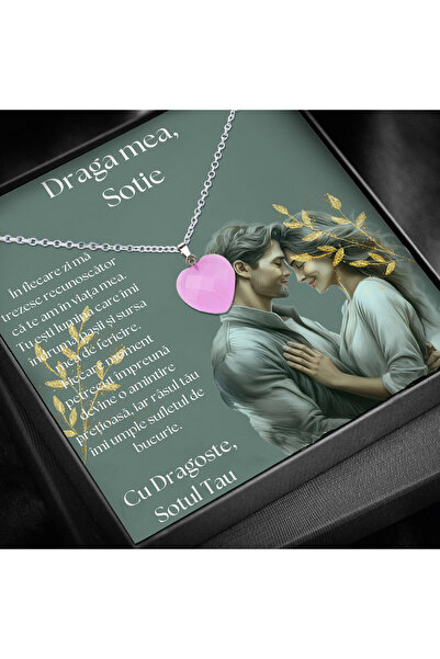 OEM Wife gift with love message with special Martisor gift necklace, March 8t...