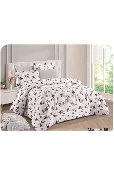 alzawia Marissa Nephrine 6-Piece Fluffy Floral Microfiber Double-Sided Duvet