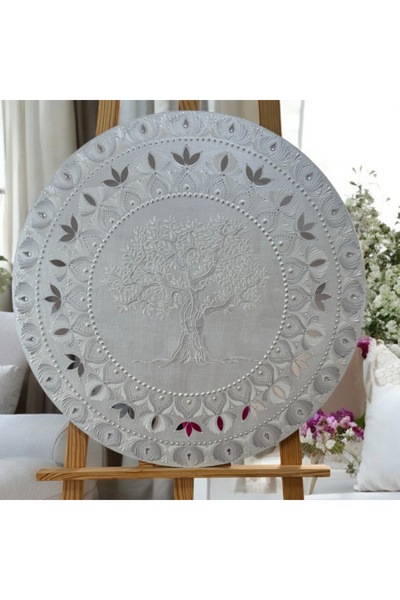 Ezera Μοναδικός πίνακας Μάνταλα με Δέντρο της Ζωής και Καθρέφτες, 60 εκ.