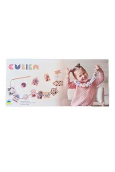 CUBIKA Jucărie din lemn, Cubika, „Personaje din jocul de îndemânare” - Pastel