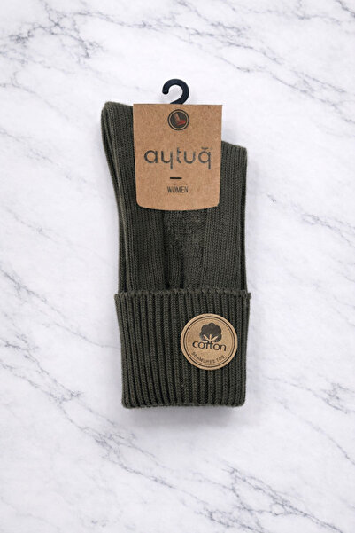 Aytuğ Cotton Double Layer Women's Ankle Socks; Stitch-Free; Winter; Sizes 36-40