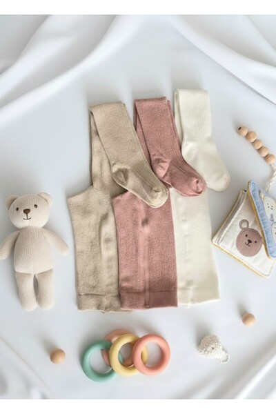 Moonrise Socks Bebek ve Çocuk Kilotlu Çorap Pamuklu 3 Adet