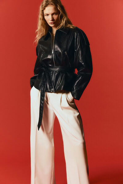 H&M Kaplamalı ve Kuşaklı Ceket