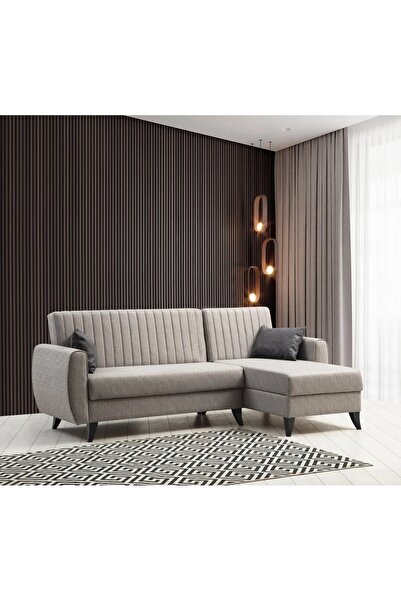 Minar Alkon Köşe Koltuk - Açık Gri