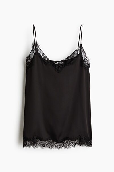 H&M Dantel Şeritli ve Askılı Üst
