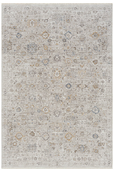 SEYRAN Peru 10203 Bej Antialerjik Polyester Makine Halısı – Dokuma Tabanlı, D...