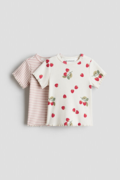 H&M 2'li Ribanalı ve Pamuklu Üst