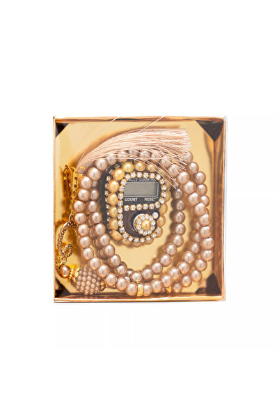 Hayrat Neşriyat Stone Zikirmatik Prayer Beads Gift Set (Gold)