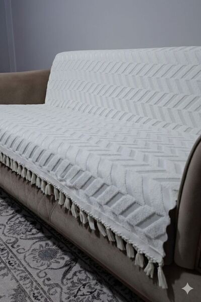 DECORA CASA HOME COLLECTİON Welsoft Non-Slip Sponge Sofa Cover Tufted Sofa Be...