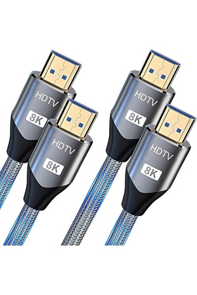 The Bros كابل HDMI بدقة 8K/4K، طوله 3 أمتار، عبوة من قطعتين، سرعة نقل بيانات ...