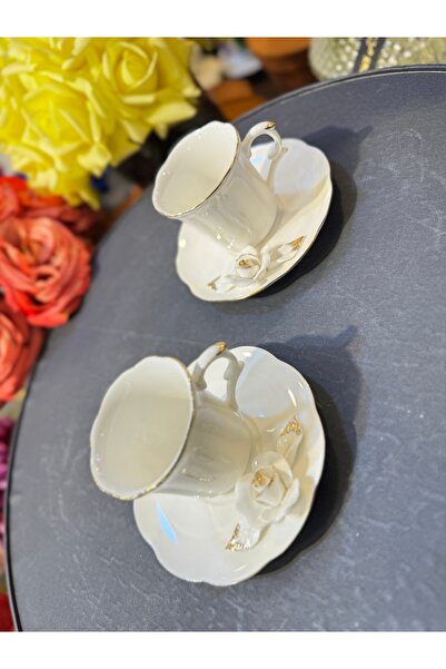 hediye Esterhomedecor 6 Person Porcelain Coffee Cup Set