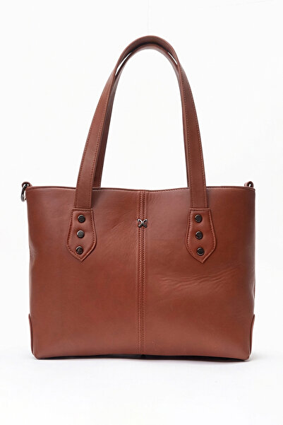 Dericlub Milena Women's Shoulder Bag Real Leather Taba