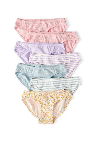 Carter's Girl's 7-Piece Panties Set, Ages 6-8, Multi-Colored