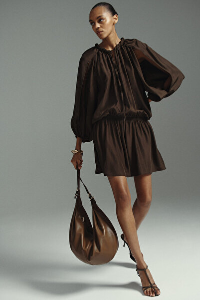 H&M Örme Detaylı Tunik Elbise