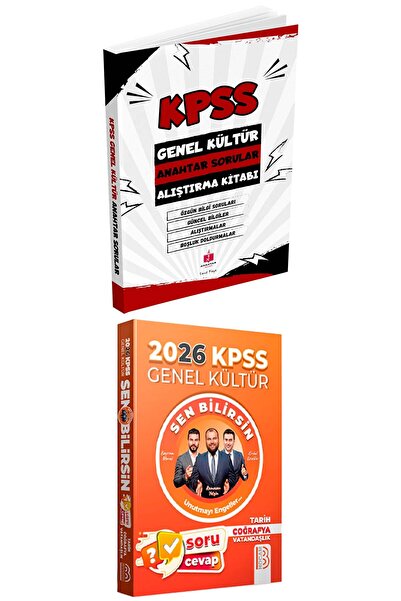 Anahtar Kitap 2026 KPSS Genel Kültür Anahtar Sorular Alıştırma Kitabı ve Beni...