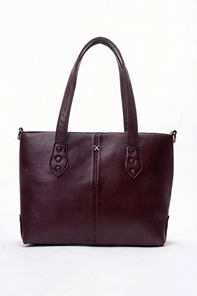 Dericlub Milena Women's Shoulder Bag Real Leather Claret Red