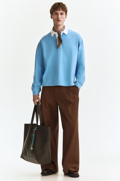 H&M Pamuklu Polo Tişört Loose Fit