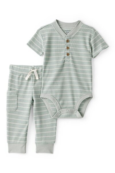Carter's Baby boy bodysuit and pants set, 3 months - 24 months, green