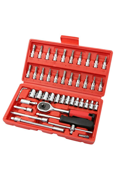 CODE 46-Piece Mechanical Tool Set 1/4 Inch with Storage Case