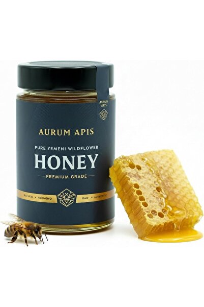 Aurum Apis عسل زهور برية، عسل نقي خام غير مصفى 100%، عسل محصود يدويًا - برطما...