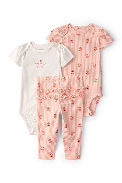 Carter's Baby Girl Set of 3 Newborn-24 Months Orange