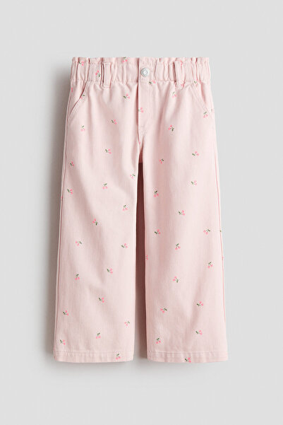 H&M Wide Leg Kese Kağıdı Belli Kot Pantolon