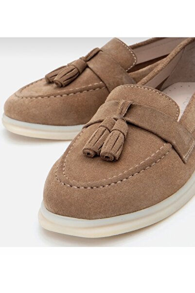 casso Genuine Suede Leather Tassel Loafer
