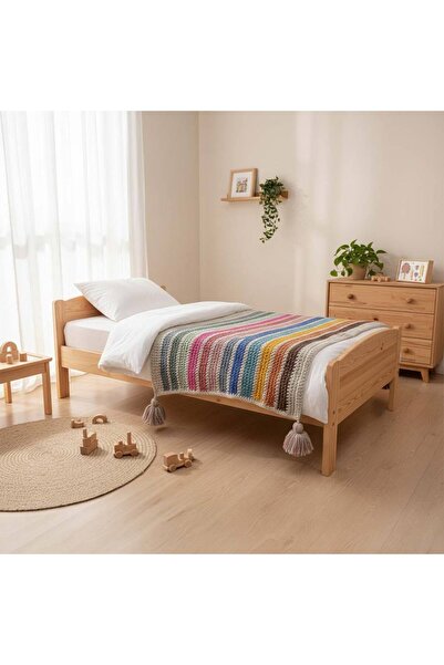 Ritzz Capella Tasseled Colorful Blanket 135X160Cm