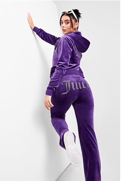 DEEFWEAR Trendy Stoned Velvet Slim Fit Y2K Tracksuit Set