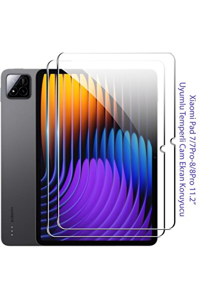 UKSCASE Mi Pad 7/7 Pro-Mi Pad 8/8 Pro 11.2 İnç Uyumlu Temperli Cam Ekran Koru...