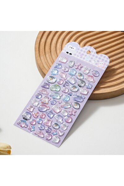 Choice5 B 1 Pc Playful 3D Stereo Cartoon Sticker Crystal Relief Kid Toy Decor...