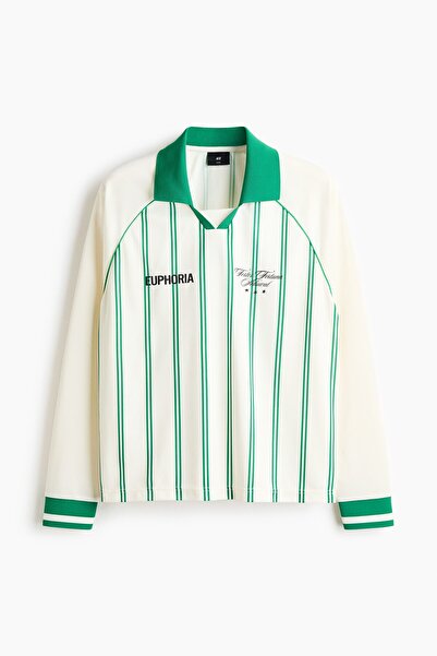 H&M Baskılı Polo Üst Loose Fit