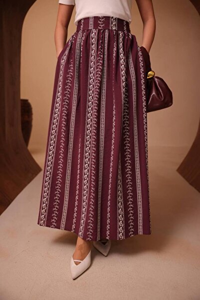 VOICTEC Women's Premium Quality Tencel Maxi Skirt with Elastic Waist and Pockets