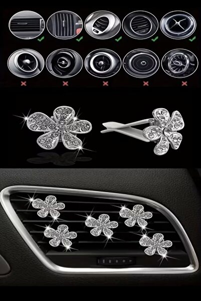 DOĞRU TİCARET AUTO PARTS قطعتان من ملحقات زينة شبكة تهوية مكيف السيارة اللامع...