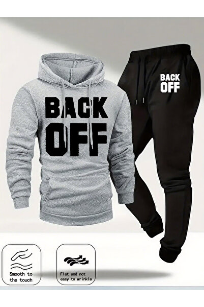 Rayan & Hoor Style Off Printed Hooded Sweat Suit - Hooded Sweatshirt Top and ...