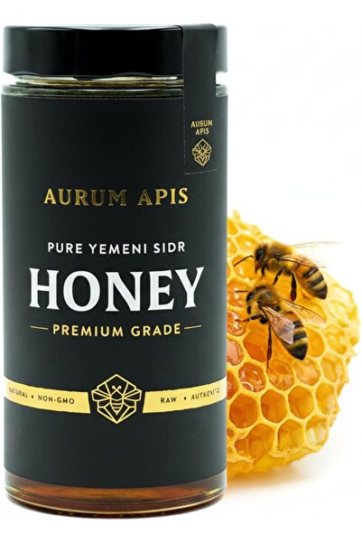 Aurum Apis عسل السدر اليمني، عسل نقي خام غير مصفى 100%، عسل محصود يدويًا - عب...