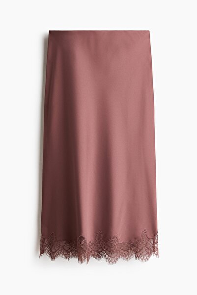 H&M Dantel Şeritli Slip Etek